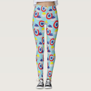 Leggings Curling Stones de sport de glace et cibles Motif