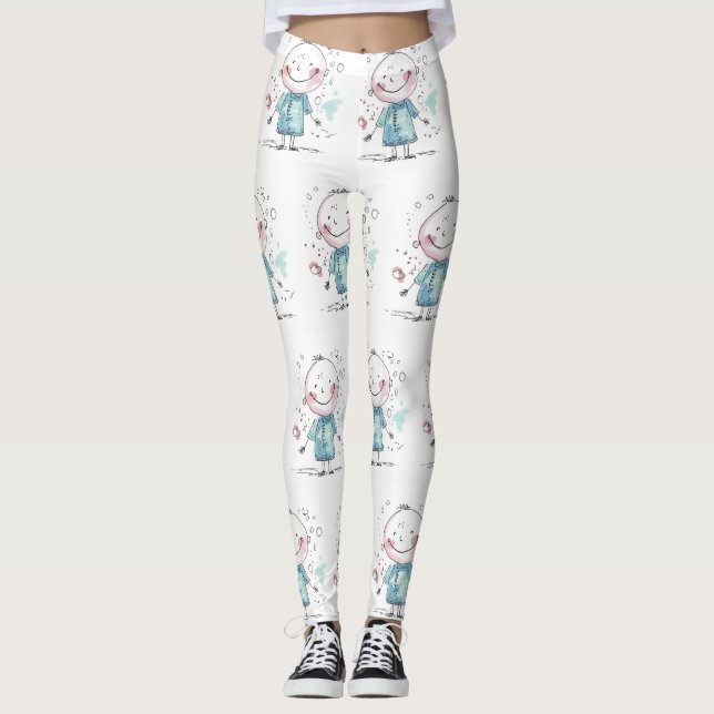 Leggings custom kids drawing (Devant)