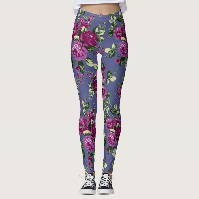 Leggings Customisez et choisissez la couleur - yoga floral (Devant)