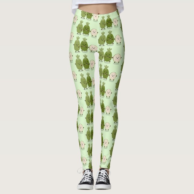 Leggings Cute ananas guava feijoa drôle dessin animé (Devant)