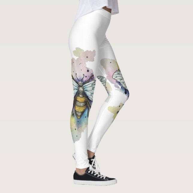 Leggings Cute Bee And Rainbow Wash (Droite)