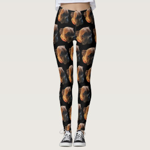 Leggings Cute Boxer Chien Photo Black Fashion Femmes