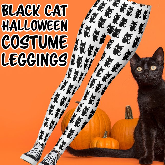 Leggings Cute Chats Noirs Kitty Costume d'Halloween (Cute Black Cat Halloween Costume Leggings.  Would work for a lot of cute sexy costumes, Cat Woman)