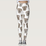 Leggings Cute Chocolat Labrador Retriever Chien Motif<br><div class="desc">Chocolat labrador Retriever chiens d'aquarelle de Whimsical. Parfait pour les chiens,  les chiens,  les amoureux des animaux et les vétérinaires.</div>