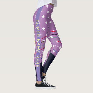 Leggings Cute Custom Purple Super Hero Junet14 juillet