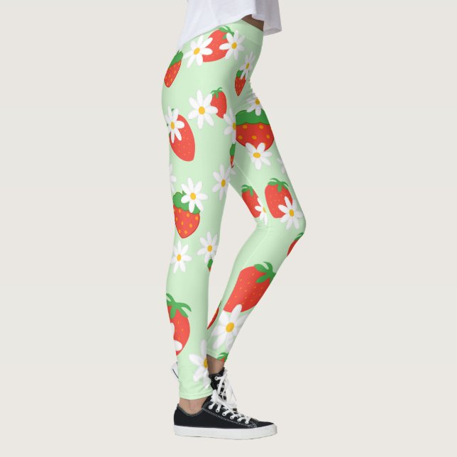 Leggings Cute Daisy Flower Motif de Noël (Droite)