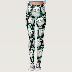 Leggings Cute de chat et pointe joueuse à partir d'une poch