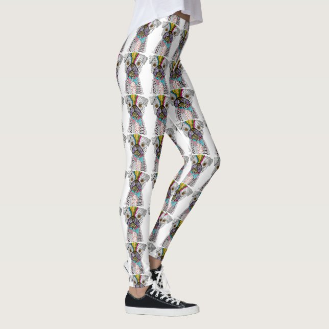 Leggings Cute et adorable pattes de chien Carlin (Droite)