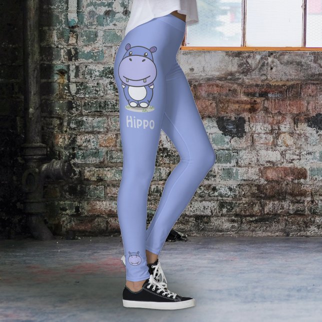 Leggings Cute Hippo Leging (Cute Hippo Legging)