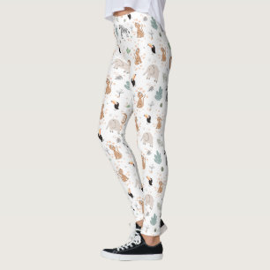 Leggings Cute Jungle Rainforest Animaux Motif