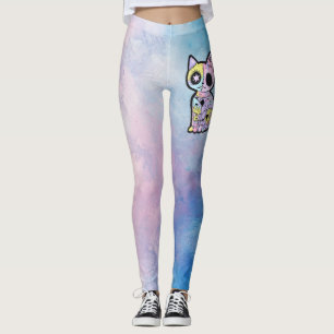 Leggings Cute Kawaii Pastel Goth Patchwork Gothique Déplais