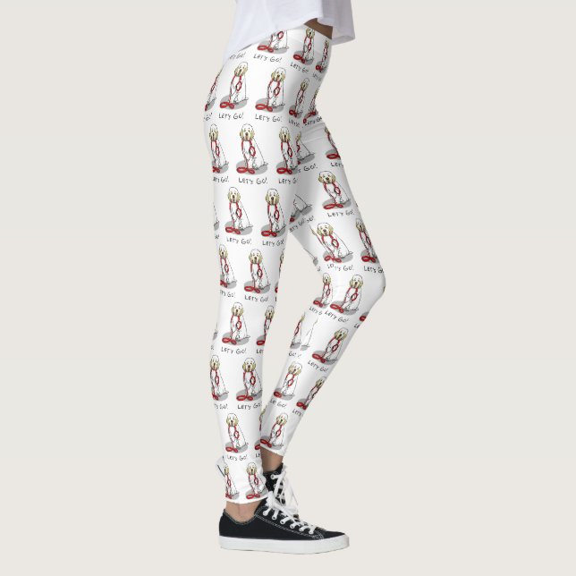 Leggings Cute Let's Go! Walk Clumber Spaniel Dog (lemon 1) (Droite)