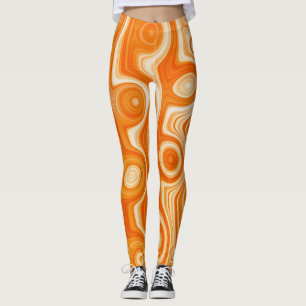 Leggings Cute Liquid Swirl Retro Chic Vibe avec art Super