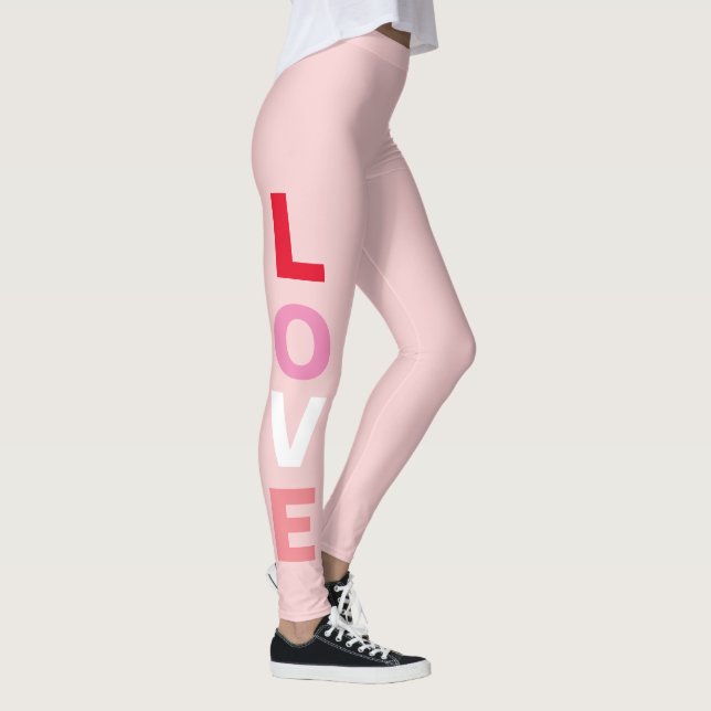 Leggings Cute Love Rose Valentines Femmes Mode (Droite)