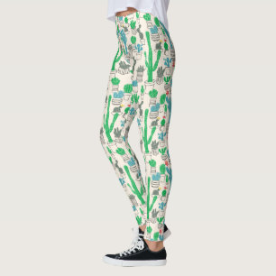 Leggings Cute Motif Floral naturel