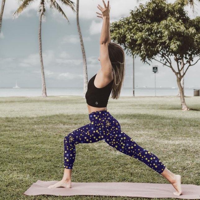 Leggings Cute Navy Blue Celestin Motif Amusant Lovely Star (Créateur téléchargé)