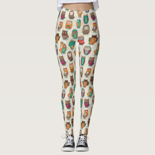 Leggings Cute Owl Motif