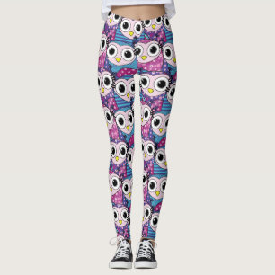 Leggings Cute Owl Motif