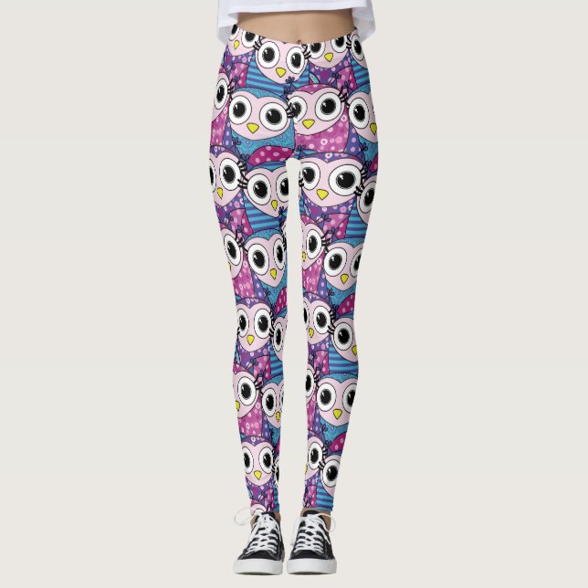 Leggings Cute Owl Motif (Devant)
