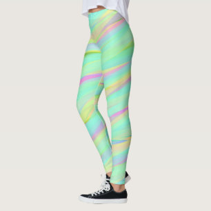 Leggings Cute Pastel Ombre Rainbow Motif Yoga coloré