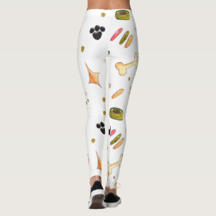Leggings Cute Pet Thème moderne Chien Paw Bone sur mesure