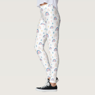 Leggings Cute Rainbows & Hearts Motif