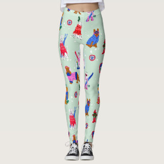 Leggings Cute Snowy Dog Imprimer Activewear Pour Femmes