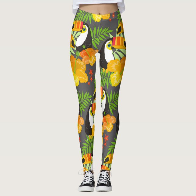 Leggings Cute Tropical Toucan (Devant)