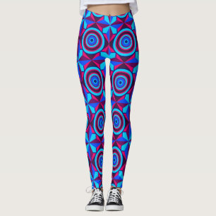 Leggings Cyberpunk géométrique néon