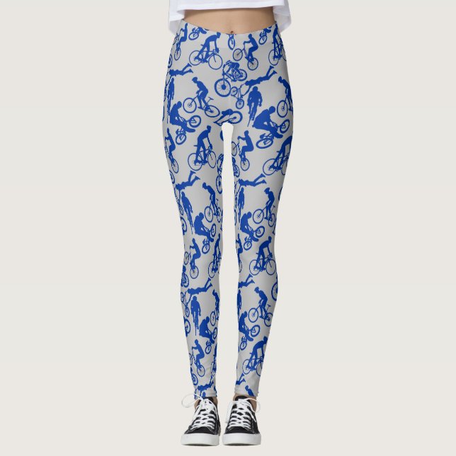 Leggings Cyclisme Motif libre.w x4 LGrey BG (Devant)