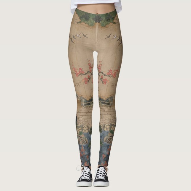 Leggings Cygnes en vol (Devant)