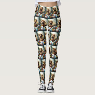 Leggings Dachshund aux oeufs de Pâques