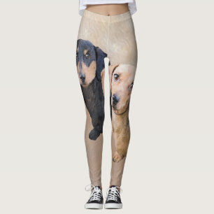 Leggings Dachshund (Smooth) Peinture - Art Chien original