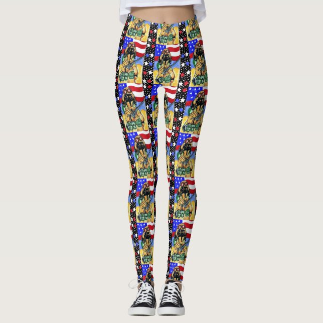 Leggings Dachshund Soldat (Devant)