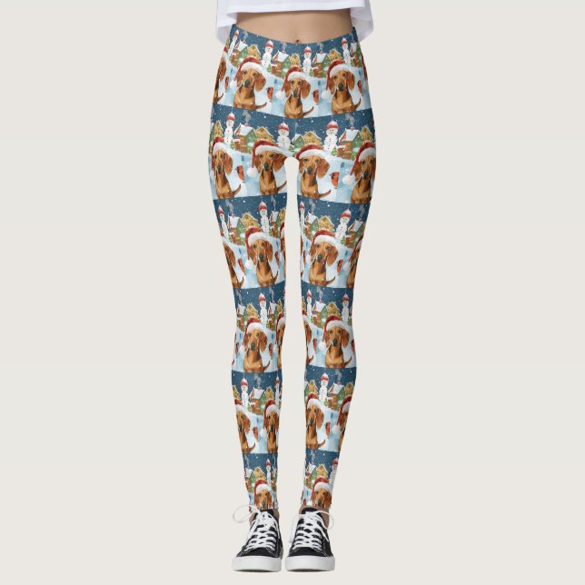 Leggings Dachshund Winter Wonderland Christmas Joy (Devant)