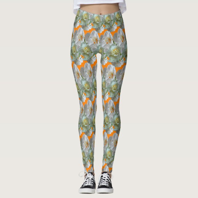 Leggings Daffodiles de la Couronne de naissance Motif de la (Devant)