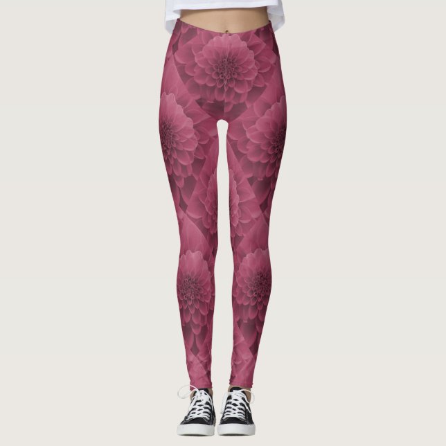 Leggings Dahlia rose (Devant)