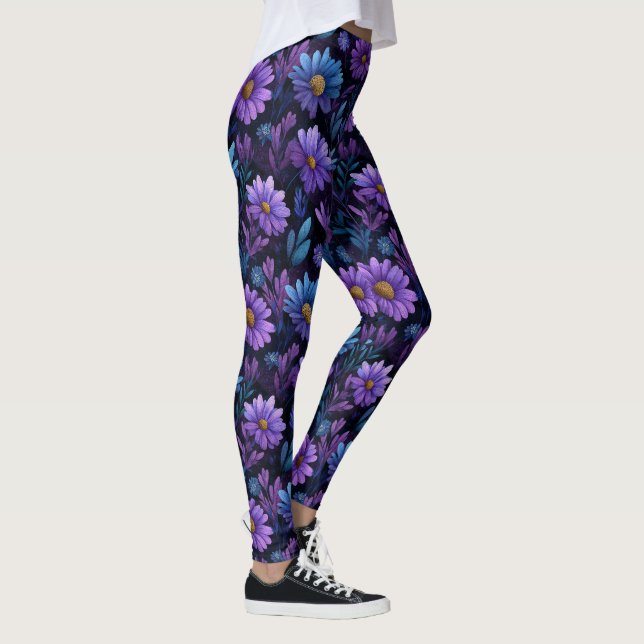 Leggings Daisy Luxe Mode Artistique pour Gym (Droite)