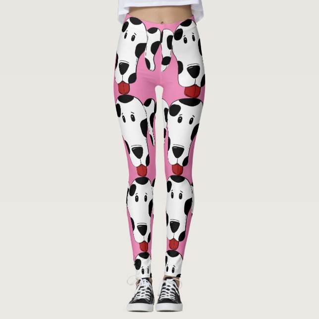LEGGINGS DALMATION CHIEN YOGA PANTS (Devant)