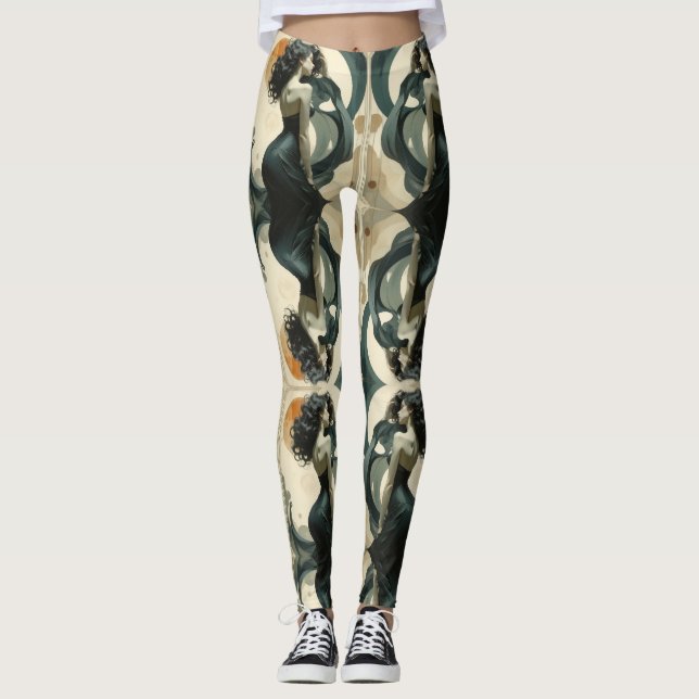 Leggings Dame Abstraite (Devant)