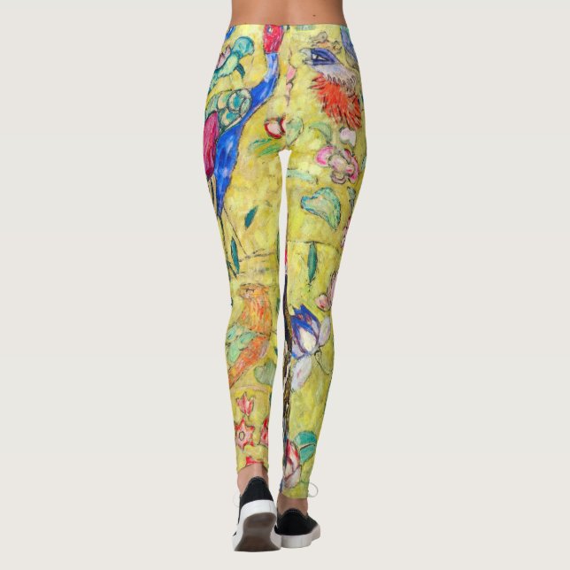 Leggings Dame au éventail par Gustav Klimt, Japonisme Vinta (Dos)
