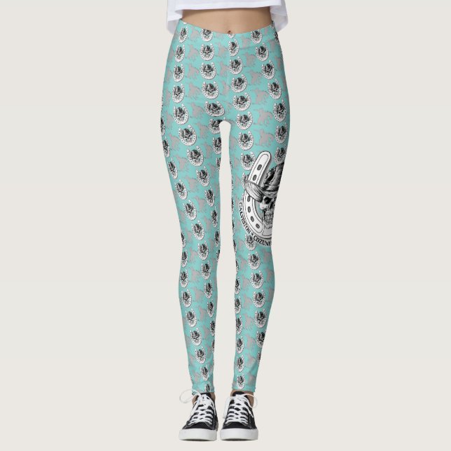 Leggings Dames assez mauvaises - crânes et Broncs (Devant)