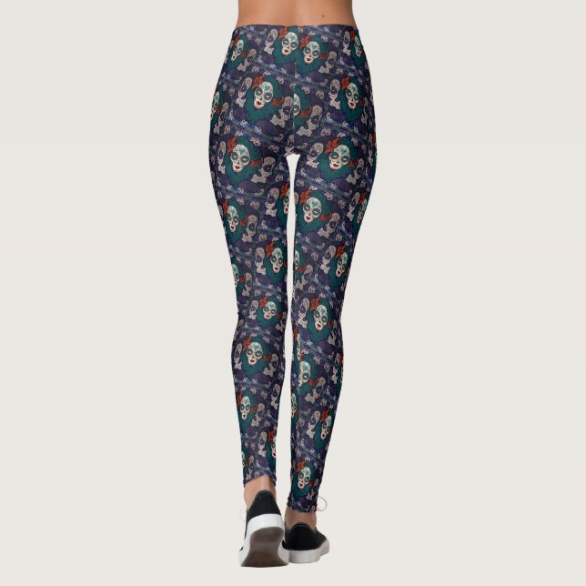 Leggings Dames crâniennes (Dos)