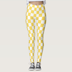 Leggings Damier jaune visuel classique 