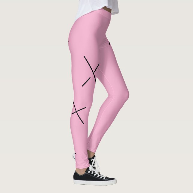 Leggings Dancing The Day Soft Black&Pink Minimal X Art (Droite)