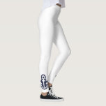 Leggings d'Ancre chic et simple<br><div class="desc">leggings chic et simples avec une ancre à chaque cheville</div>