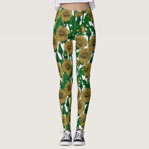 Leggings Dandelions sur blanc