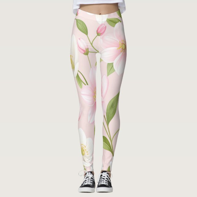 Leggings Dans le jardin de l'aube (Devant)