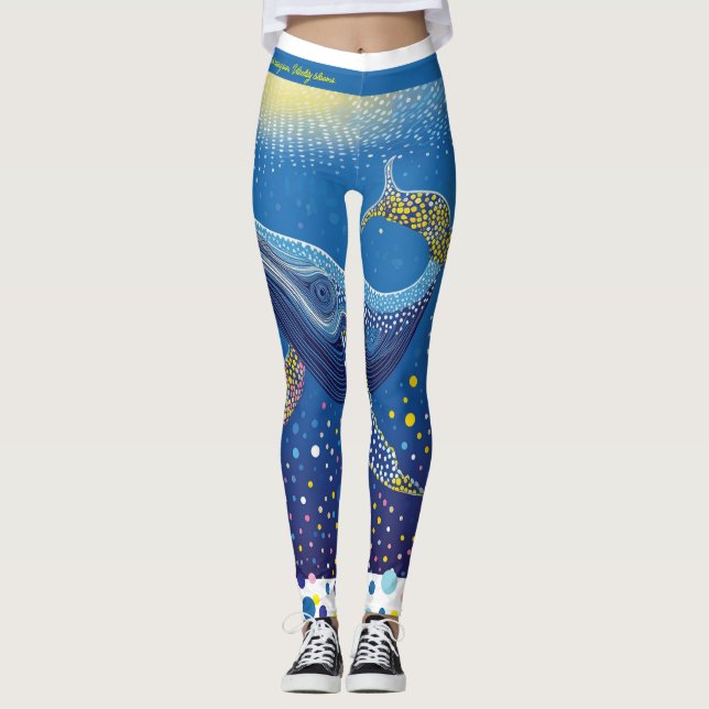 Leggings dansants de baleines (Devant)