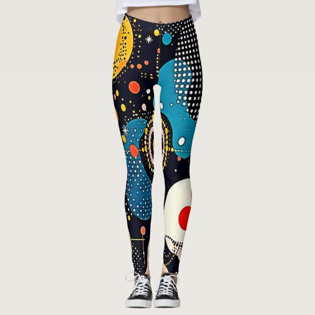 Leggings Danse cosmique Abstraite (Devant)